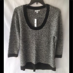 New York & Company Sweater - Black/White - XL -NWT